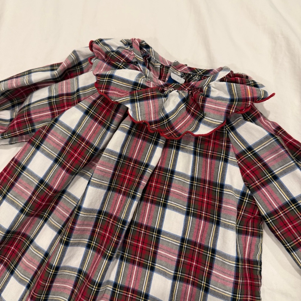 Plaid Ruffle Collar Blouse - Picture 2 of 7